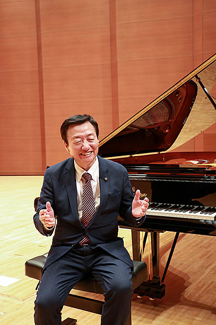 高松市大西市長とカワイSK-EX