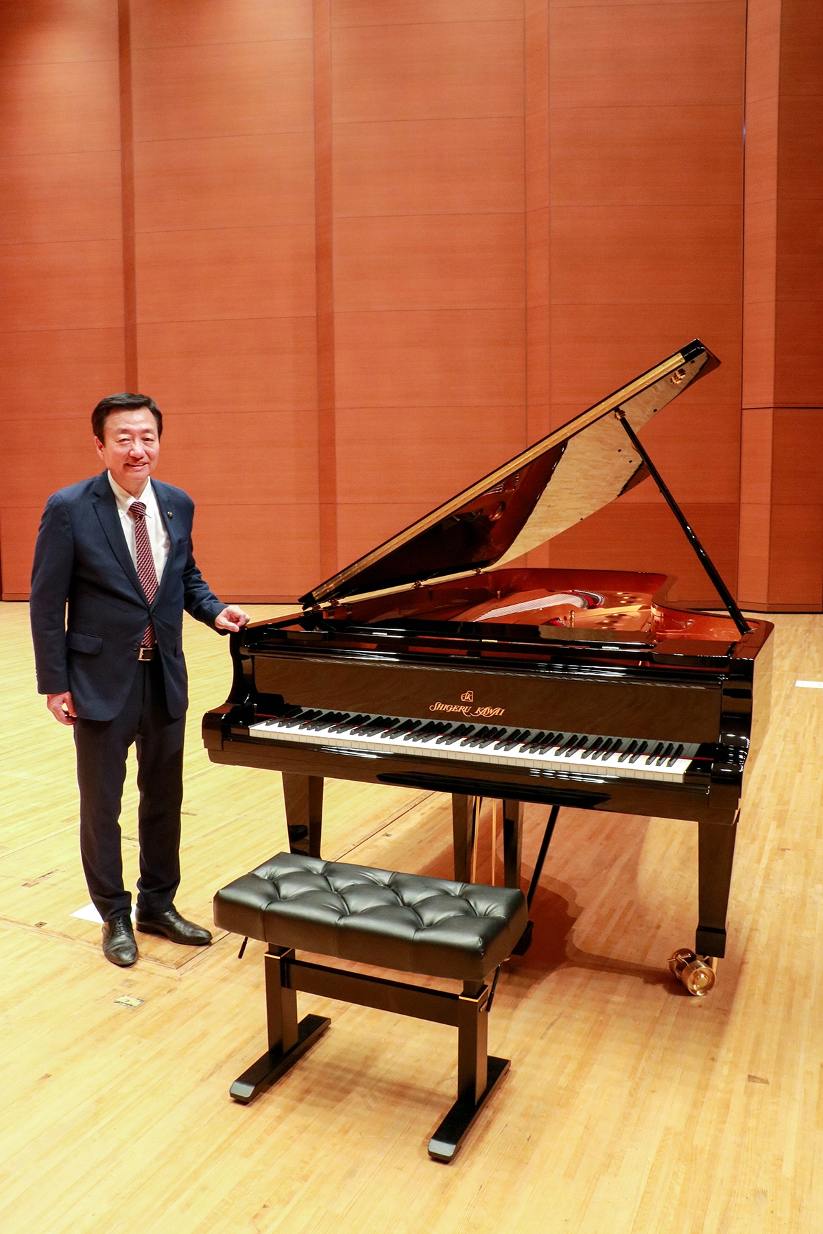 高松市大西市長とカワイSK-EX
